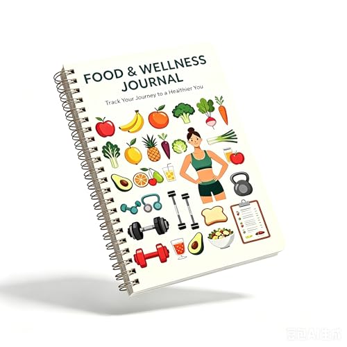 Journal alimentaire Kerixi pour perte de poids et suivi des calories hebdomadaire à spirale