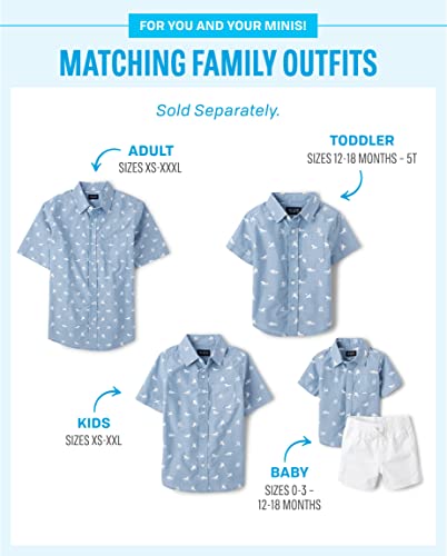 Image of The Children's Place boys Short Sleeve Button Up Shirt