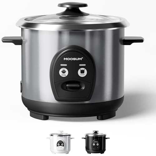 MOOSUM 3-Cup Multifunction Stainless Rice Cooker