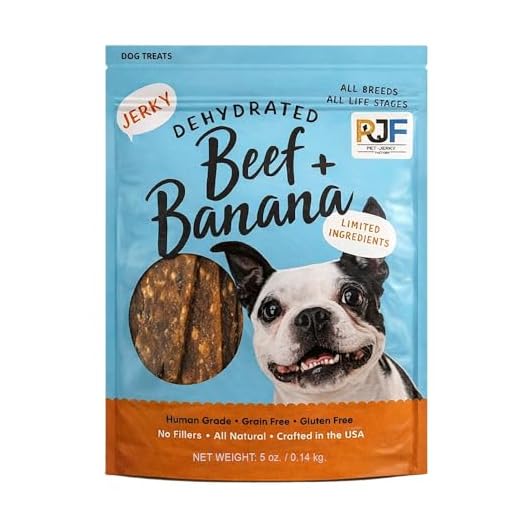 Pet Jerky Factory Premium Beef and Banana 5 oz. Dog Jerky Treats | 100% Human Grade | High Protein | Grain Free | Limited Ingredients | No Filler | No BHA-BHT | Soft-Tender