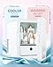EUHOMY Skincare Fridge, 5 Liter Mini Fridge for Bedroom with Dimmable LED Mirror, AC/DC Portable Cooler & Warmer for Skincare, Cosmetics and Food, Makeup Fridge for Bedroom, Car & Office, White