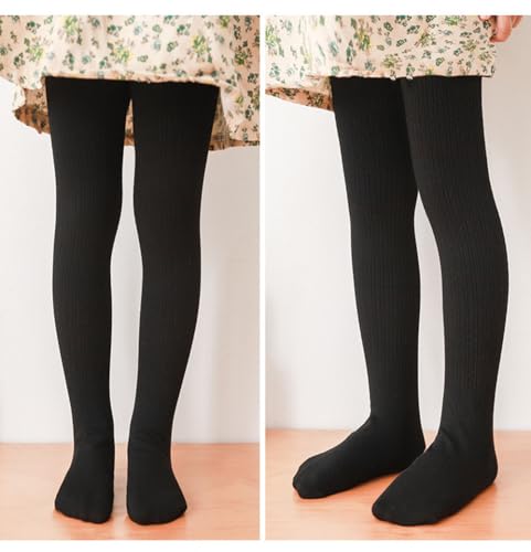 Girls Tights Toddler Cable Knit Cotton Footed Seamless Dance Ballet Stockings Non Slip Legging Pantyhose 2/3Pack4