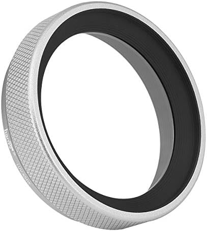 Haoge LUV-X54W Metal Lens Hood Shade with MC UV Protection Multicoated Ultraviolet Lens Filter for Fujifilm Fuji X100V Camera Silver