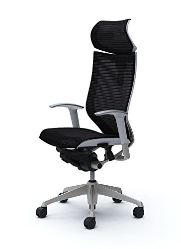 オカムラ デスクチェア オフィスチェア バロン 可動ヘッドレスト 可動肘 座メッシュ ブラック CP81CW-FDH1