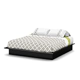 South Shore Step One Platform Bed with Storage, Full 54-Inch, Pure Black