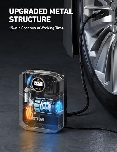 Image of AstroAI S1 Tire Inflator Portable Air Compressor 12V DC with Digital Gauge