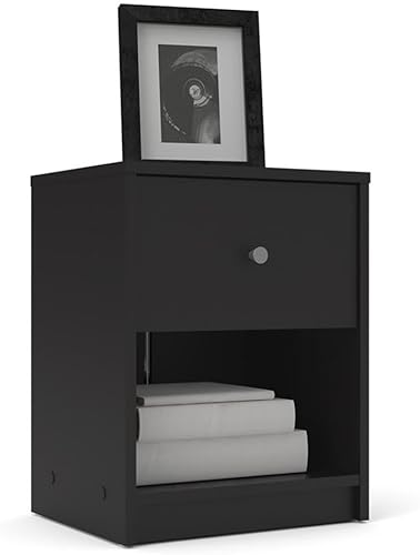 Miniatura 9 de Home Square Juego de muebles de dormitorio de madera de diseño escandinavo de 3 piezas con baúl de 3 cajones y cómoda doble de 6 cajones y mesita de