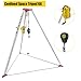 Confined Space Tripod Kit, Tripod Kit with 2600LBS Winch, Confined Space Rescue Tripod | 8.04ft Leg Bracket | 5.2-8ft Working Height | 1102.31lbs Tripod Load | 65.62ft Steel Wire Rope Length