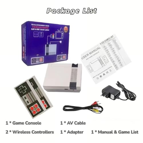 Console de jeu rétro le cadeau idéal avec 620 jeux et manettes sans fil