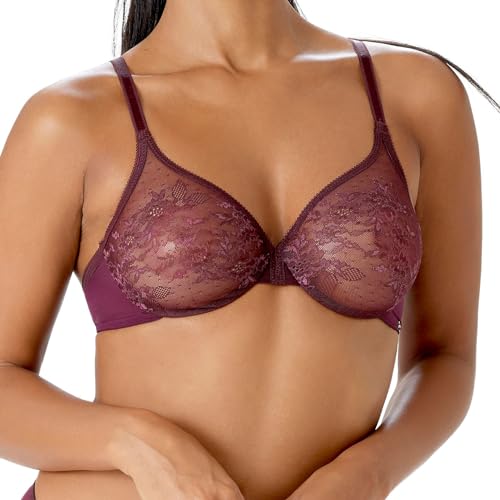 Gossard Sutiã transparente de renda brilhante para mulher, Figo, 80B