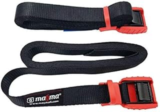 MAGMA 2 Cambuckle Straps | Load Strap Bike, Rack, Surf Board, Moto, Car, Kayak and Carriers | Adjustable and Heavy-Duty Belt Cords Strapping Tools Cargo Automotive | Fastening Tie Buckles | Red 3m