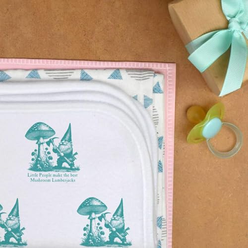 Azeeda 'Mushroom Lumberjack Gnome' Baby Burp/Wash Cloth (BC00035002)3