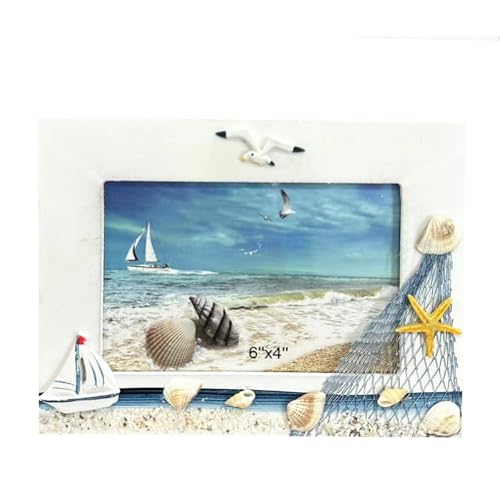 DD-life 4x6 Beach Picture Frame Mediterranean Photo Frame Home Marine Decor