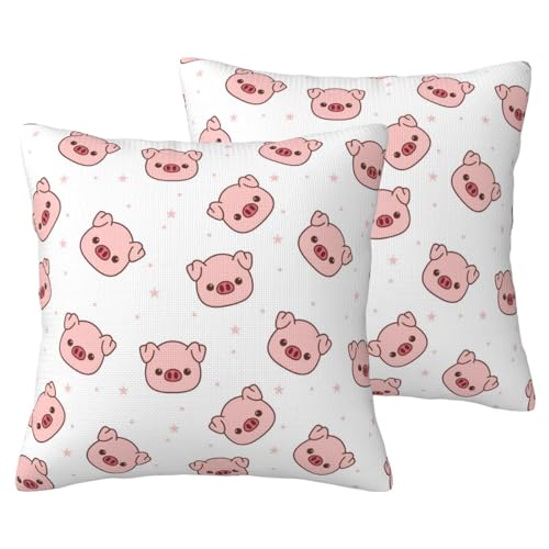 Housse de coussin cochon lot de 2 pour une maison douce et joyeuse