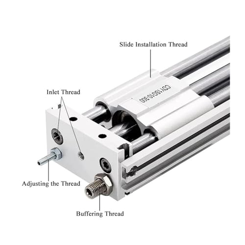 Cylindre sans tige CDY1S 25mm course 350mm avec guidage lisse