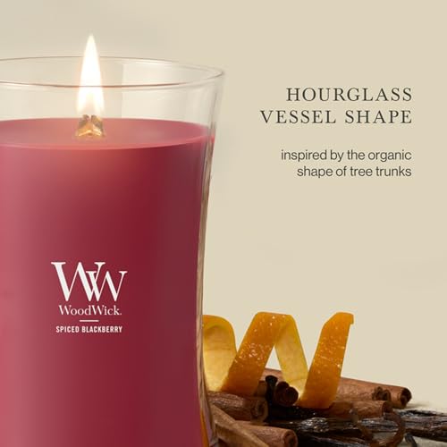 Image of Woodwick Spiced BlackBerry Large Hourglass Candle