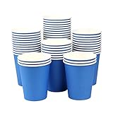 Yes!Fresh Party Cups,50 Count,Multicolor Paper Cups For Weddding,Party,Picnic, BBQ, Travel, and Event(Blue)