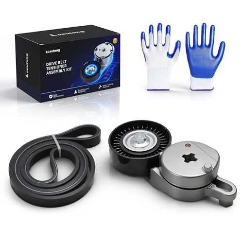 Loautong Belt Tensioner Serpentine Belt Kit for Toyota Camry 2.5L L4 2010 2011, 39096 1662036030 49438 166200V010