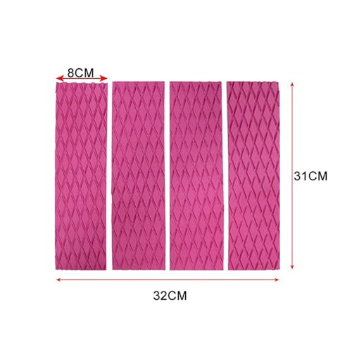 1 Set Surfboard Mat EVA Surfboard Skimboard Traction Pad Groove Tail Front Pads Windsurfing Parts(The Blue 4)