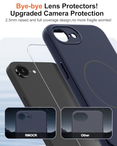 Image of Magnetic for iPhone 17e Case /iPhone 16e Case,Shockproof Matte Case,Blue | with Screen Protector,Compatible with MagSafe,Military Grade Drop Protection,Full Camera Protection,Non-Slip Design Cover