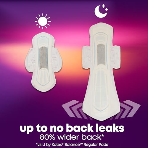 U by Kotex Balance Ultra Thin Overnight Pads with Wings, Extra Heavy Absorbency, 22 Count (Packaging May Vary) - Thumbnail 5