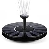 [Verschönern Sie Ihren Garten] Solar-Wasserbrunnen kommt mit 4 Düsen in verschiedenen Größen, wählen Sie ein beliebiges Sprühwassermuster, das Sie mögen. Vögel, Schmetterlinge und andere Kleintiere werden hier angezogen werden, macht Ihren Garten dynamischer und schöner.