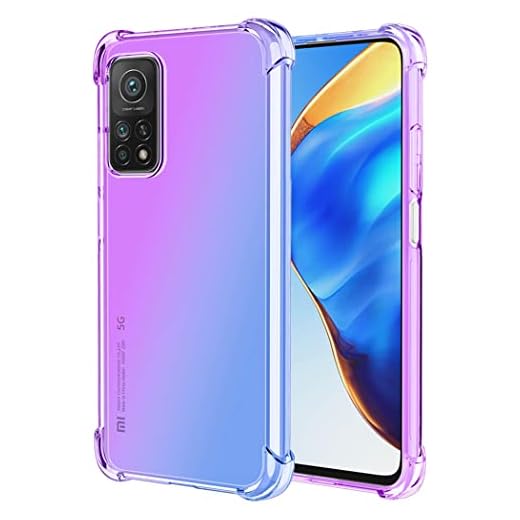 Ueokeird Capa para celular Mi 10T 5G/Mi 10T Pro 5G/Redmi K30S M2007J3SY, capa protetora transparente e fofa gradiente fina antiarranhões flexível TPU à prova de choque para Xiaomi Mi 10T 5G