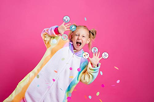 Roranic LX-0228STA Unicorn Stickers For Girls 4-8,500Pcs 6 Assorted Designs Watercolor Roll Unicorn Stickers For Party Bags,Self Adhesive Diy School Craft Sticker Unicorn Party Favors thumb #3