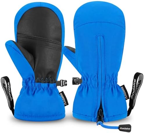 Andake Kinderhandschuhe,Warme Winterhandschuhe Wasserdicht Winddicht Handschuhe für Skifahren, Spielen, Outdoor-Aktivitäten, Jungen und Mädchen