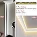 Innovz Aluminum Ceiling Trim Molding with LED Diffuser Channel, Crown Moulding Wall/Ceiling Cornice Indirect Lighting, LED Strip Lights Cove Housing Track(3 Meters/9.8 ft)