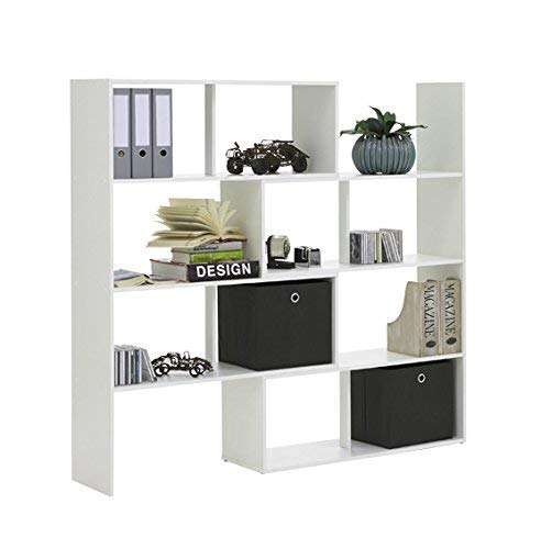 FMD Möbel Regal Stretch 1 | In Weiss | 93,5 x 146 x 33 cm | 264-001