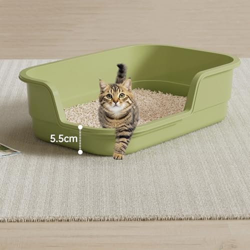 Arenero para gatos mediano gris plástico y acero miniatura 5