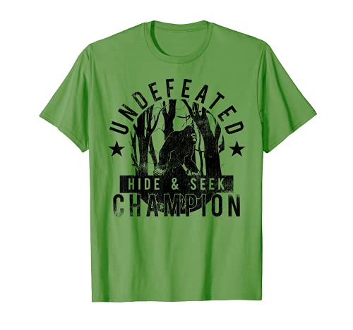 Raffreddato Bigfoot Imbattuto Nascondi e Cerca Campione Maglietta