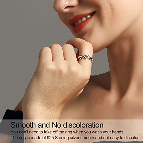 Jewever S925 Sterling Silver Original Forest Deer Antlers Women Open Ring Birthday Gift Jewelry - Image 3