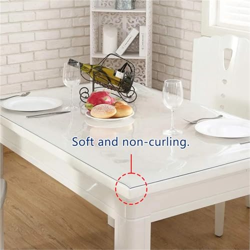 Nappe transparente anti-tache en PVC pour protéger la table basse