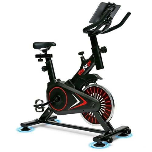 VitaForge Vélo d'appartement,Vélo d'exercice silencieux avec résistance magnétique réglable,Vélo fixe à domicile avec réglage de hauteur,Entraînement...