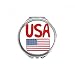 America National Flag Red Pattern Hand Compact Mirror Round Portable Pocket Glass