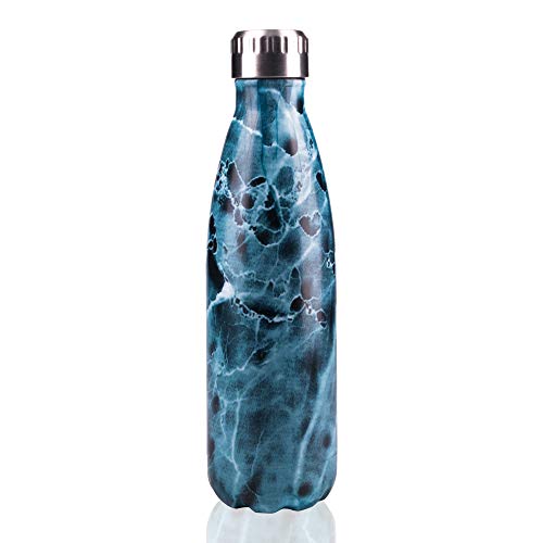 Pioneer Vacuum Insulated Stainless Steel Double Walled Hot/ Cold up to 8 Hours BPA Free Reusable Bottle 100% Leak Proof 500 ML – Ocean Blue