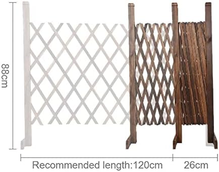 MorNon Telescopic Mesh Fence Telescopic Gate Extension Fence Freestanding Wooden Lattice Fence Garden Screen Plant Pet Safety Fence Garden Plant Support Fence Plant Climbing Frame Flower
