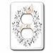 3dRose Pretty Mother Deer and Baby Doe In A Floral Wreath... - Light Switch Covers (lsp-378152-6)