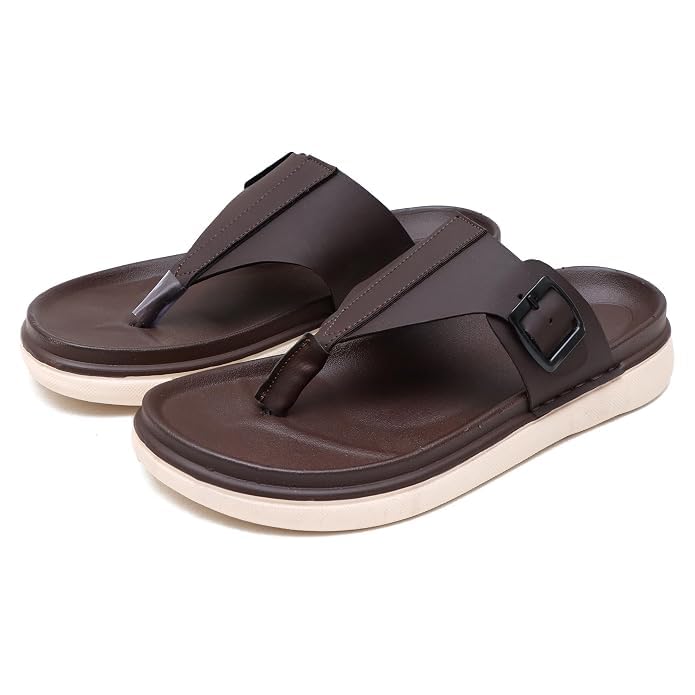 Thong Slipper with Adjustable Buckle Strap for Men & Women | Comfortable Casual Flip Flops | Lightweight Anti-Slip Sandals-image-48