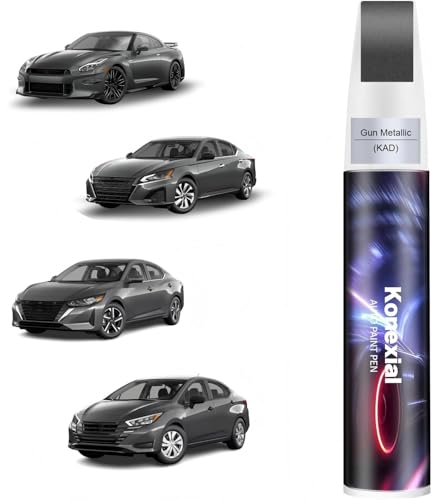 Gun Metallic(KAD) Touch up Paint Compatible with Nissan, Premium Car Scratch Remover for Deep Scratches, Car Paint Pen Scratch Repair Two-In-One Touch Up Paint