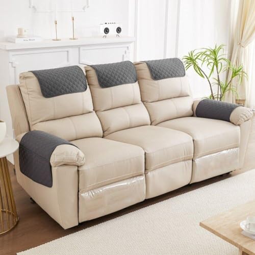 Funda para reposabrazos de sofá impermeable y protector de sillón reclinable 5