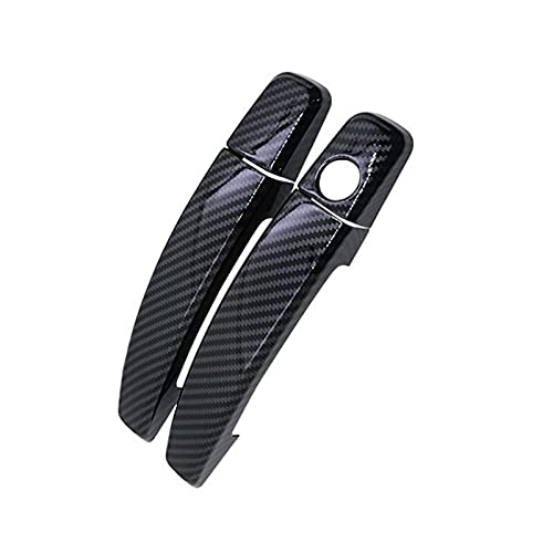 Poignées porte fibre carbone Opel Corsa E protection poignée noir brillant