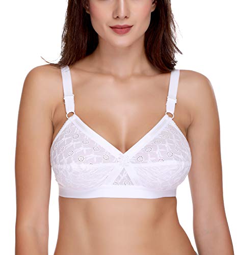 Image of SONA Cross Chiken Cotton Full Coverage Non-Padded Non-Wired Everyday Bra for Women
