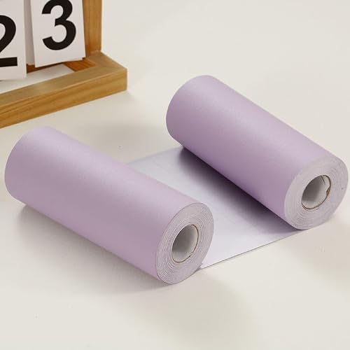 Dostear Bordure de papier peint Violet Clair Décoration Murale Amovible Frise Murale Autocollant Papier Peint Autocollant Imperméable en PVC Plinthe Autocollant 10cm X 1000cm