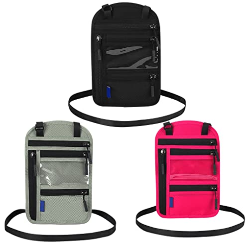 Carteira de Nylon para Passaporte Multifuncional Caixa para Telefone Caixa Corda Bolsa Porta Documen