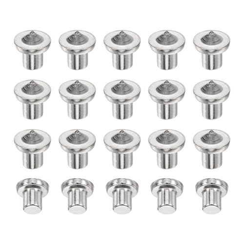 Image of sourcing map 20Pcs Solid Dowels Tenon Center Transfer Plugs, 1/4 Inch (6 mm) Dowel Centering Pins, Drilling Hole Tool with Sharp Point for Woodworking Tool Accessories, Silver