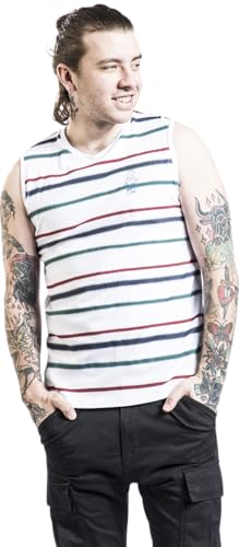 Canotta Di Red By Emp - Striped Vest - S A L - Uomo - Bianco - 2