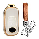 KUNIO ダイハツ専用 シリコン キーケース キーホルダー キーカバー スタイリッシュ 柔軟 Daihatsu トヨタ ルーミー 新型 タフト 青空SUV tanto タント カスタム LA660S アトレー S700V 車用 傷防止 防水 取り付け易い Aホワイト